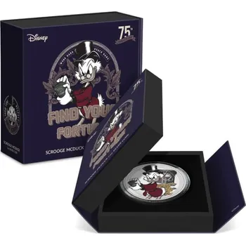 Stříbrná mince 1 Oz Strýček Skrblík 2022 kolorovaná