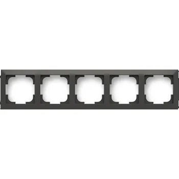 vypínač ABB Zoni pětirámeček matná černá/bílé okraje 3901T-A00050 137 (2CHT010050A6137)