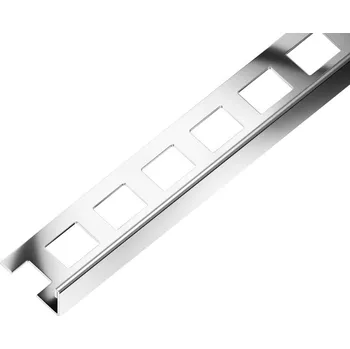 Podlahová lišta ACARA SP1 ukončovací lišta L, nerez V2A superlesk, 10 mm, 2,5 m AAELL 100