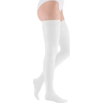 Dámské punčochy Stehenní punčochy mediven elegance II.KT—S lemem basic, velikost 2+, barva white, délka normal, se špicí
