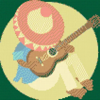 Diamantové malování Diamantové malování - Spící Mexičan Velikost: 30x30cm, Rámování: Pouze srolované plátno, Diamanty: Kulaté