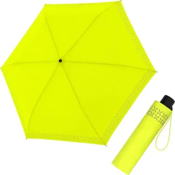 Deštník Extra lehký skládací deštník Doppler Neon - žlutý