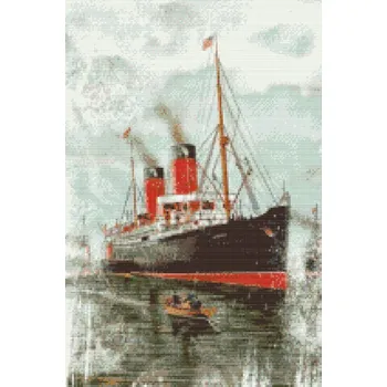 Diamantové malování Diamantové malování - Loď na moři Velikost: 40x60cm, Rámování: Pouze srolované plátno, Diamanty: Čtvercové