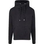Just Hoods Robustní unisex mikina klokanka bez zipu se zkříženým límcem Barva: černá kouřová, Velikost: M JH021