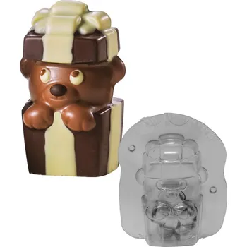 Forma na pečení Forma na čokoládu 3D (medvídek-překvapení) 1 tvar/1 pár forem