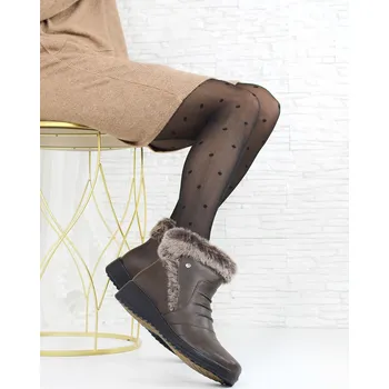 Dámská zimní obuv Super in Kotníkové boty na klínku 6827BR Velikost: 37