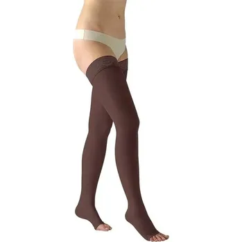 Dámské punčochy Stehenní punčochy Avicenum PHLEBO 360 II.KT—Velikost 4, barva čokoláda, s krajkou, délka normal, bez špice