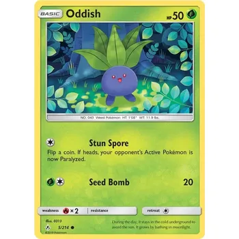 Sběratelská karetní hra Oddish 005/214 - Unbroken Bonds Typ karty: Non-Holo