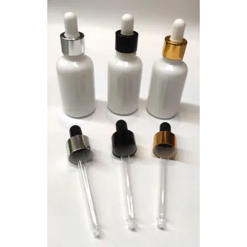 Dávkovač mýdla Lahvička porcelánová bílá s kapátkem - 30 ml barva kapátka: zlatá objímka, bílá gumička