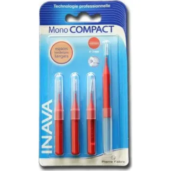 Zubní kartáček Pierre Fabre Elgydium Clinic Mono Compact 4, červený zubní kartáček, 1 bal