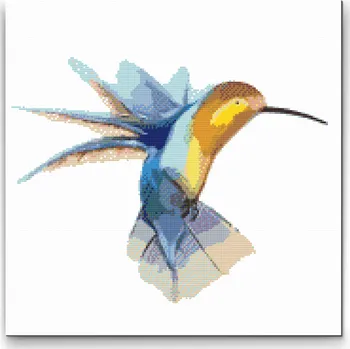 Diamantové malování Diamantové malování - Kolibřík Velikost: 50x50cm, Rámování: Pouze srolované plátno, Diamanty: Čtvercové