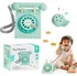 Dřevěná hračka Classic World Play Telephone dětský dřevěný telefon na mince tyrkysový