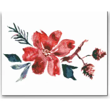 Diamantové malování Diamantové malování - Skica květiny Velikost: 30x40cm, Rámování: Pouze srolované plátno, Diamanty: Kulaté