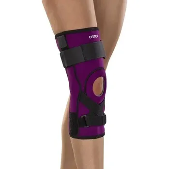 Ortex ortéza kolenního kloubu krátká 04E - XXL—Ortéza kolenního kloubu s křížovým tahem a dvouosým kloubem