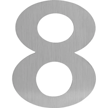 Domovní cedule LR - Domovní číslice "8" - 150 mm 150 mm BN - Broušená nerez