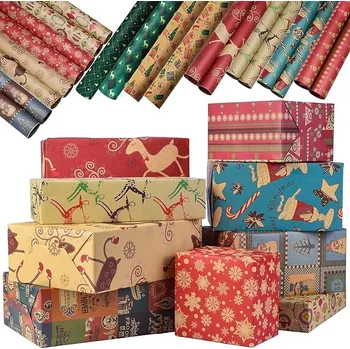 Balící papír Vánoční balicí papír role - 12 listů