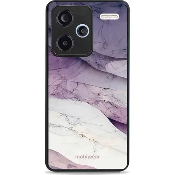 Pouzdro na mobilní telefon Lesklý kryt Mobiwear Glossy - Xiaomi Redmi Note 13 Pro Plus 5G - G028G - Bílý a fialový mramor (Prémiové lesklé pouzdro, obal, kryt Mobiwear Glossy na mobil Xiaomi Redmi Note 13 Pro Plus 5G - G028G - Bílý a fialový mramor, materiál Plast + TPU silikon -)