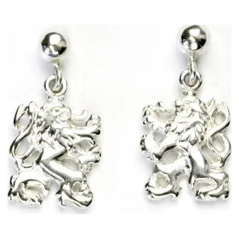 Náušnice Stříbrné náušnice Český lev - NŠ8/826 (Náušnice na šroubek český lev)
