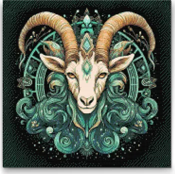 Diamantové malování Diamantové malování - Kozoroh/Capricornus Velikost: 50x50cm, Rámování: Pouze srolované plátno, Diamanty: Čtvercové