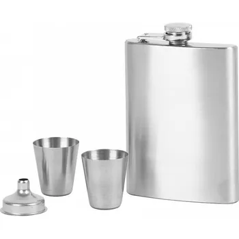 Placatka Placatka nerezová s pohárky a nálevkou, objem 235ml, dárkové balení