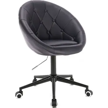 LuxuryForm DESIGN Kosmetické křeslo VERA na černé podstavě s kolečky - černé