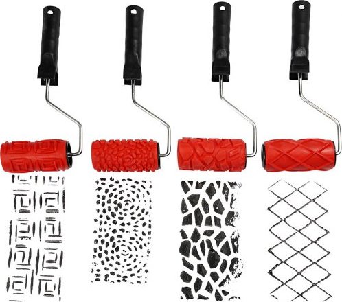 Creative Vzorované gumové válečky sada 4 ks