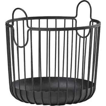 Úložný box Úložný kovový koš INU Black 20x20cm, černý - ZONE DENMARK (INU úložný košík 20x20cm, černý - ZONE DENMARK)