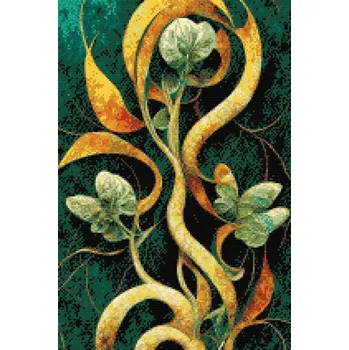 Diamantové malování Diamantové malování - Abstraktní květ Velikost: 40x60cm, Rámování: Pouze srolované plátno, Diamanty: Čtvercové