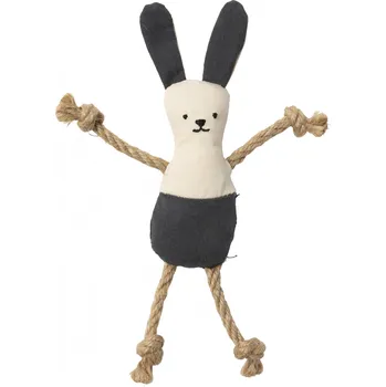 Hračka pro kočku FuzzYard Life Cat plyšová hračka králík šedý s šantou kočičí