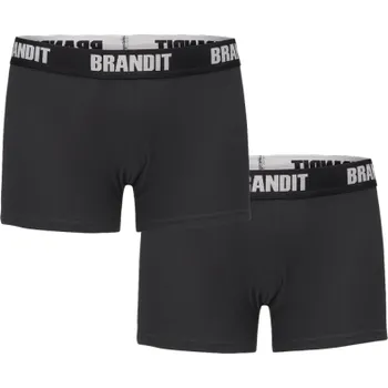 Pánské boxerky Brandit s logem, černé, 2 kusy, 3XL