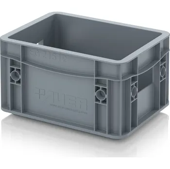 Euro přepravky uzavřené 20 x 15 x 12 cm - Stříbrošedá - materiál: PP - EG 21512