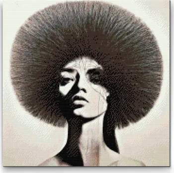 Diamantové malování Diamantové malování - Tajemná kráska Velikost: 50x50cm, Rámování: Pouze srolované plátno, Diamanty: Čtvercové