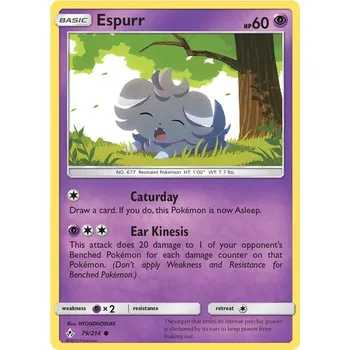 Karetní hra Espurr 079/214 - Unbroken Bonds Typ karty: Non-Holo