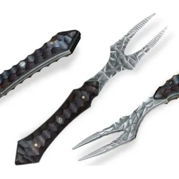 Kuchyňský nůž DELLINGER BBQ vidlička steaková Damascus VG-10 + doprava zdarma!