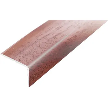 ukončovací lišta ACARA AP2 schodová lišta samolepící, hliník + dýha lakovaná ořech, 10x25 mm, 2,7 m AHD L2556/10-SK