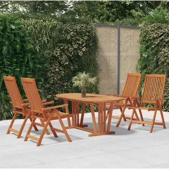 Zahradní sestava vidaXL 5dílný zahradní jídelní set masivní eukalyptové dřevo [3087341]
