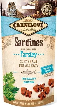 Pamlsek pro kočku Carnilove Cat Semi Moist Snack Sardine & Parsley 50 g