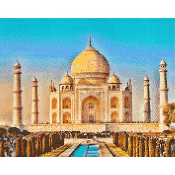 Diamantové malování Diamantové malování - Taj Mahal Velikost: 40x50cm, Rámování: Pouze srolované plátno, Diamanty: Kulaté