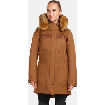 Dámský kabát Dámský zimní kabát Kilpi PERU-W hnědá 34
