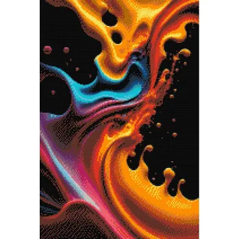 Diamantové malování Diamantové malování - Šplouchanec od barvy Velikost: 20x30cm, Rámování: Pouze srolované plátno, Diamanty: Kulaté