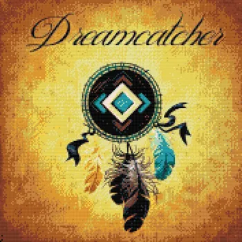 Diamantové malování Diamantové malování - Lapač snů Velikost: 50x50cm, Rámování: Pouze srolované plátno, Diamanty: Kulaté