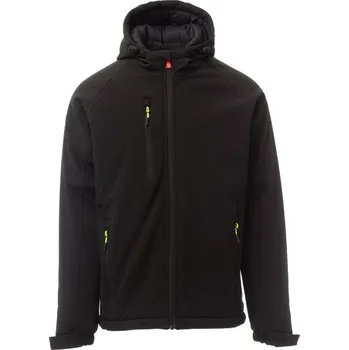 Pánská softshellová bunda PAYPER GALE PAD zateplená softshell bunda kapuce - Kouřová XS