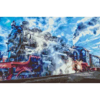 Diamantové malování Diamantové malování - Lokomotiva Velikost: 40x60cm, Rámování: Pouze srolované plátno, Diamanty: Čtvercové