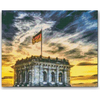 Diamantové malování Diamantové malování - Německý parlament Velikost: 30x40cm, Rámování: Pouze srolované plátno, Diamanty: Čtvercové