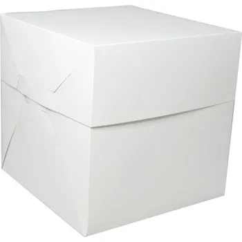 Jednorázové nádobí Krabice dortová patrová dno 30x30x30cm - 50 ks