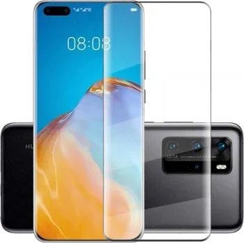 3x 3D ochranné tvrzené sklo pro Huawei P40 Pro - černé - 2+1 zdarma