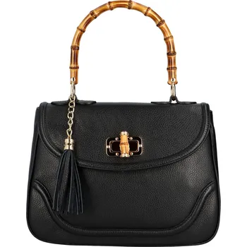Kabelka Luxusní dámská kožená kabelka Elenne, černá