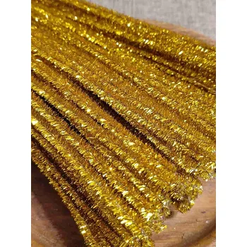 Hobby drát Chlupaté lurexové drátky Ø6 mm délka cca 30 cm barva zlatá