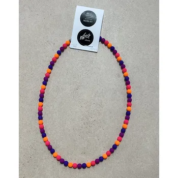 Náhrdelník Náhrdelník neon fialový - KUBUdesign 0001902