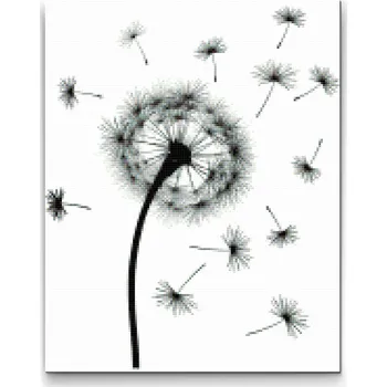 Diamantové malování Diamantové malování - Rozfoukaná pampeliška Velikost: 30x40cm, Rámování: Pouze srolované plátno, Diamanty: Kulaté